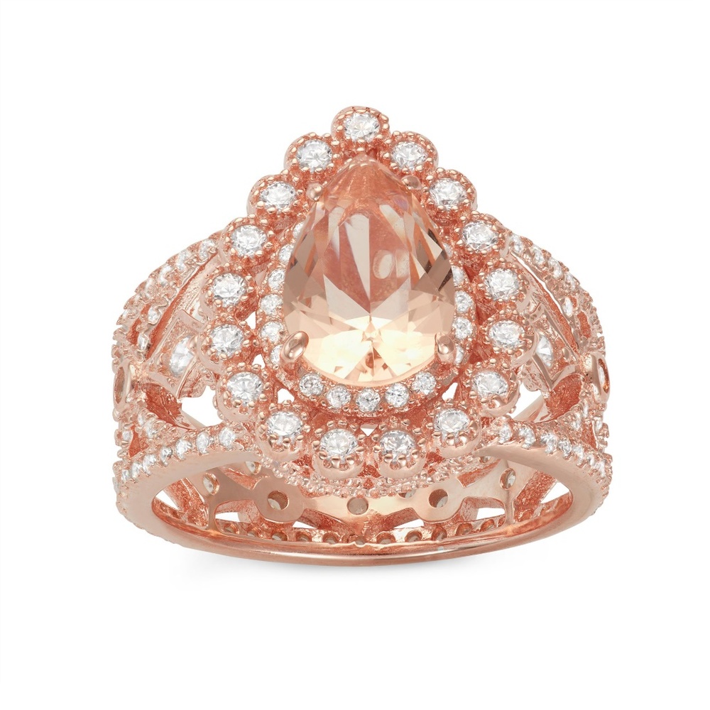 Tiara 14K Rose Gold-Plated Sterling Silver Ring